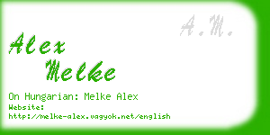 alex melke business card